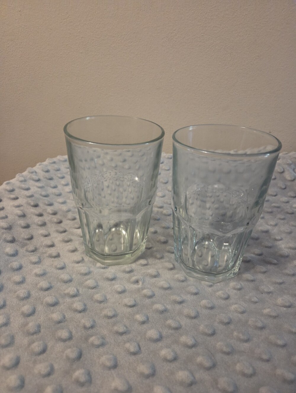 Set of 2 glass glasses cups